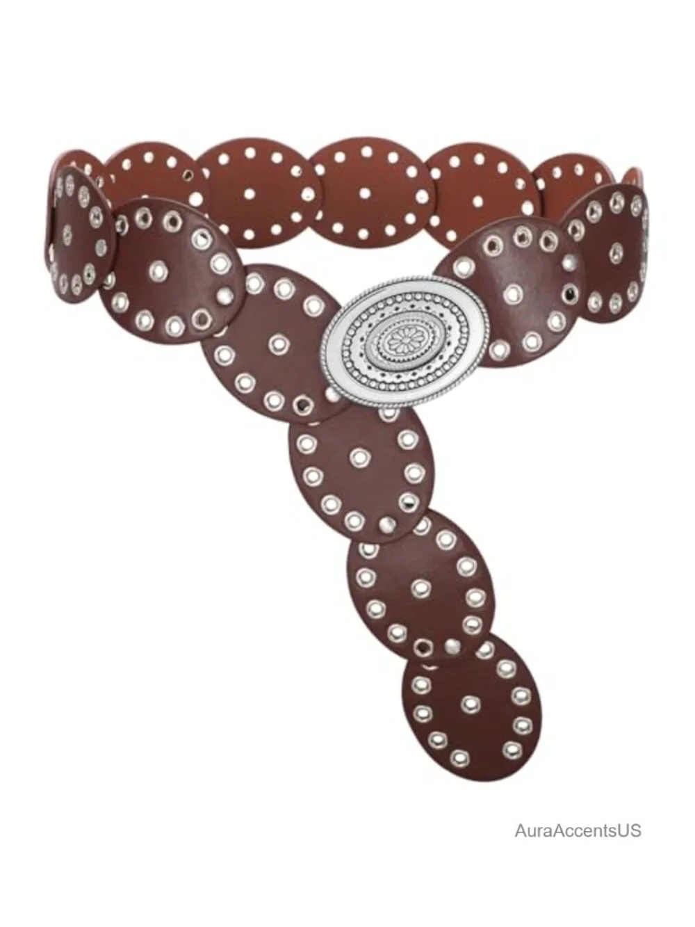 Vintage Boho Disc Belt Cowgirl Concho Wide Waist Belt for Concert Outfits